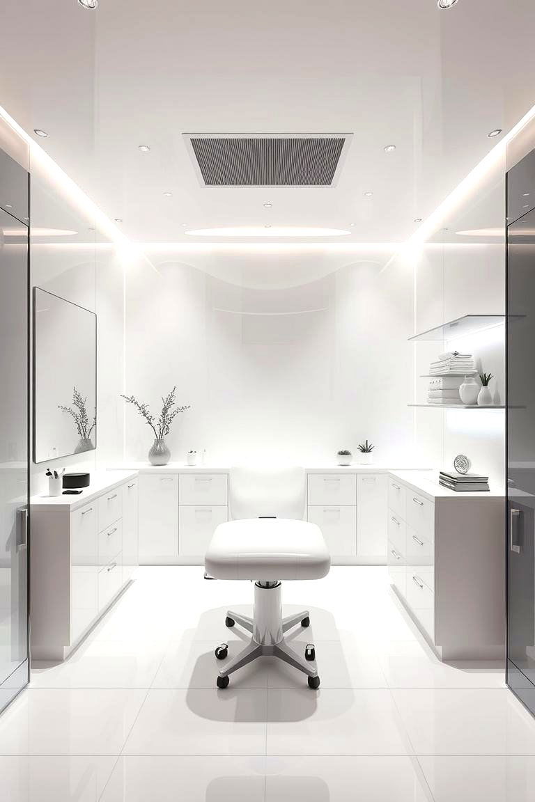 Sleek Modern Lash Room - 24 Lash Room Ideas