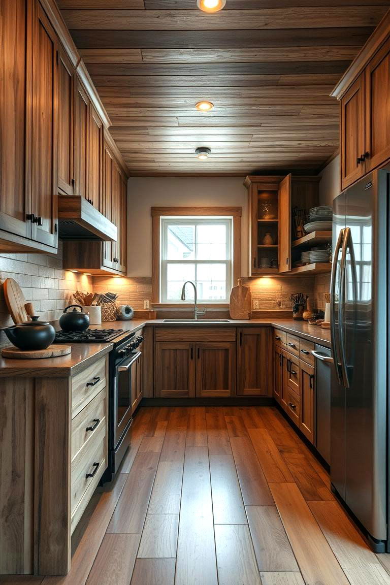 Sleek Modern Look - 24 Floor to Ceiling Kitchen Cabinets