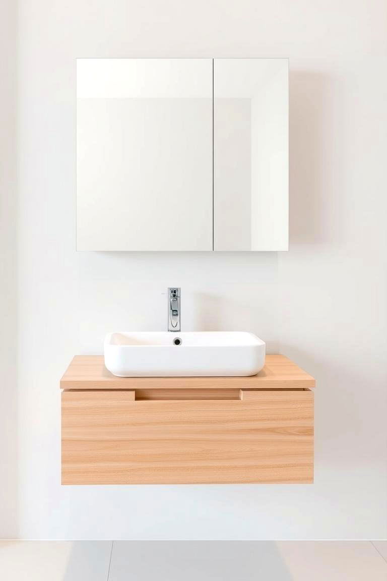 Sleek Modern Minimalism - 24 Wood Bathroom Vanity Ideas