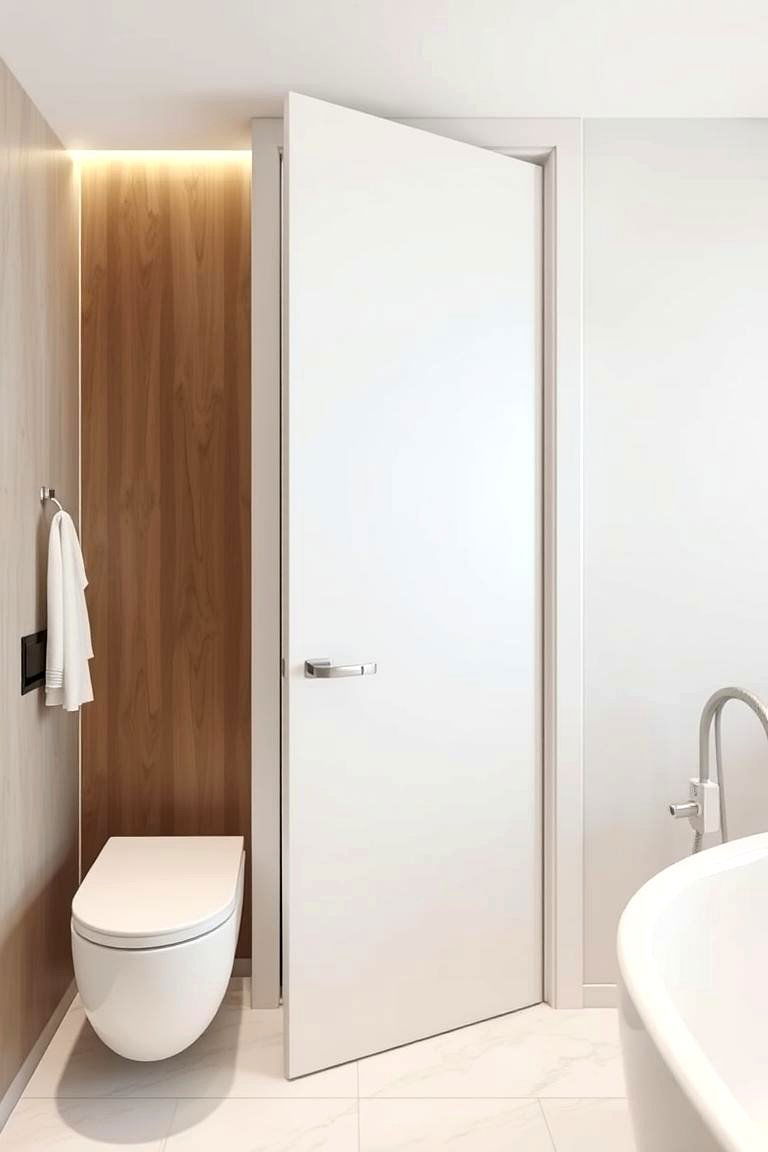 Sleek Modern Pocket Door Design - 24 Bathroom Pocket Door Ideas