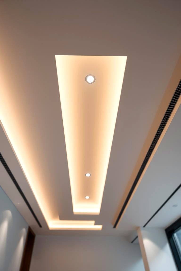 Sleek Modern Reverse Tray Ceiling - 24 Reverse Tray Ceiling Ideas