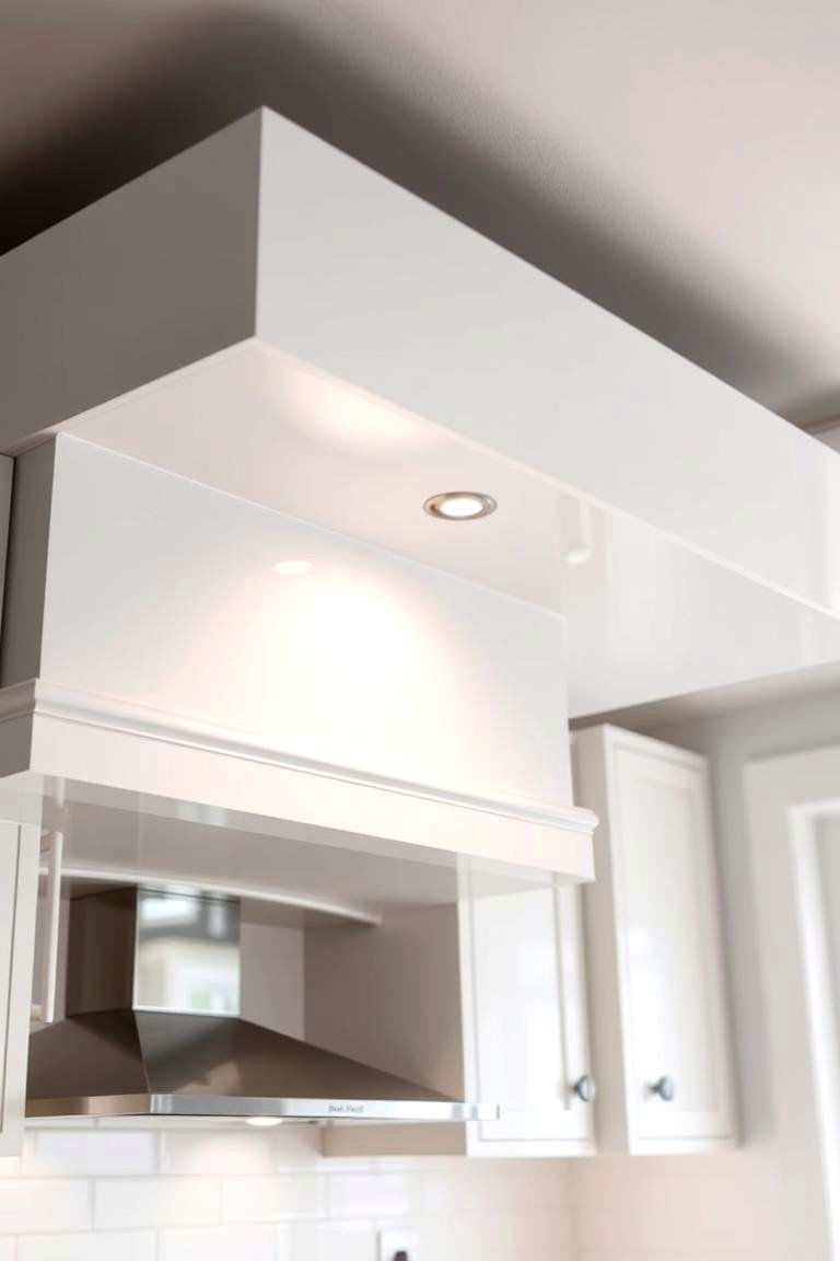 Sleek Painted Soffit Design - 24 Kitchen Soffit Ideas