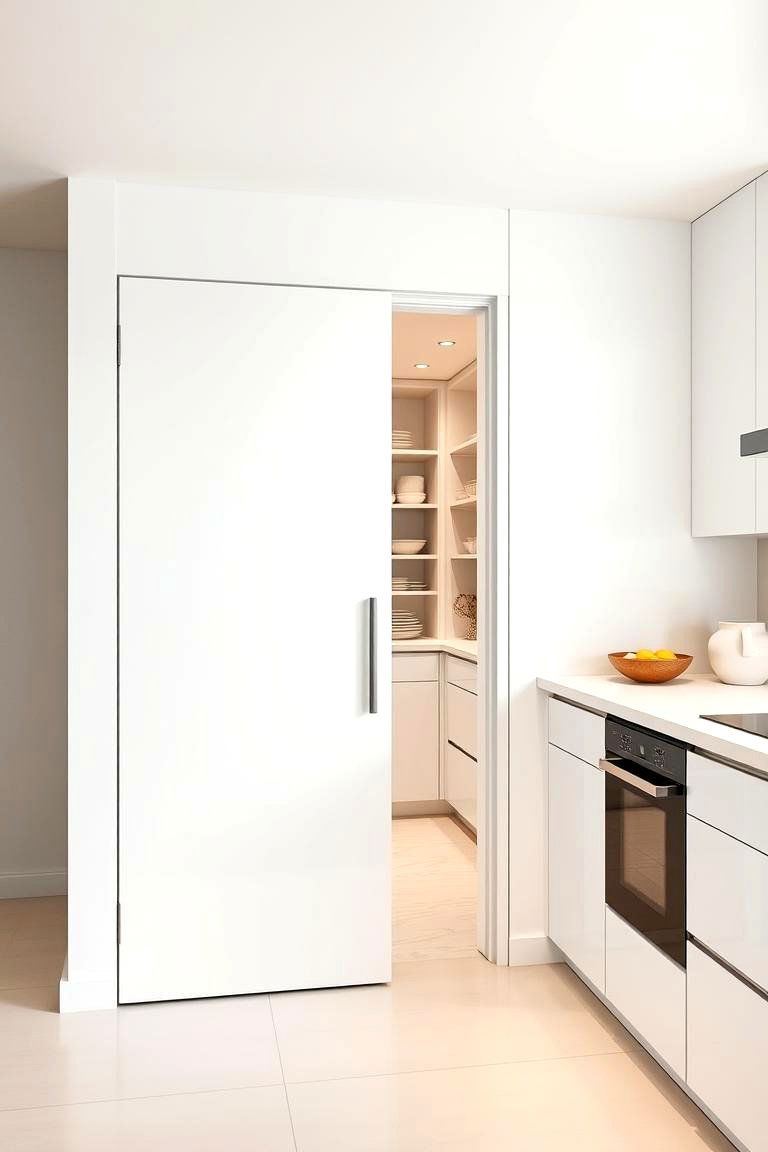 Sleek Pocket Door Solution - 24 Pantry Door Ideas