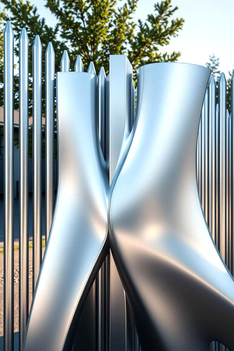 Sleek Silver Vinyl Fence - 24 Vinyl Fence Colors