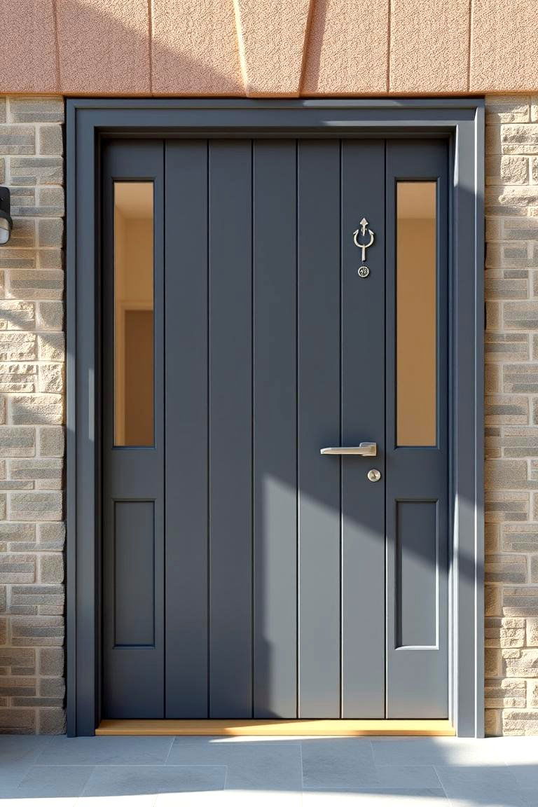 Sleek Slate Grey Appeal - 24 Cedar Front Door Colors Ideas