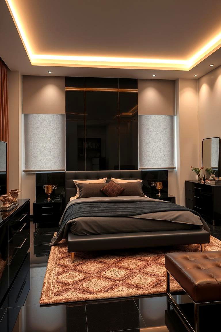 Sleek Sophistication Polished Black and Brown Design - 24 Black and Brown Bedroom Ideas