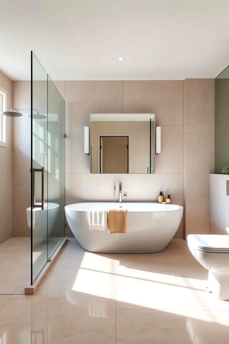 Sleek Sophistication - 24 Travertine Tile Bathroom Ideas