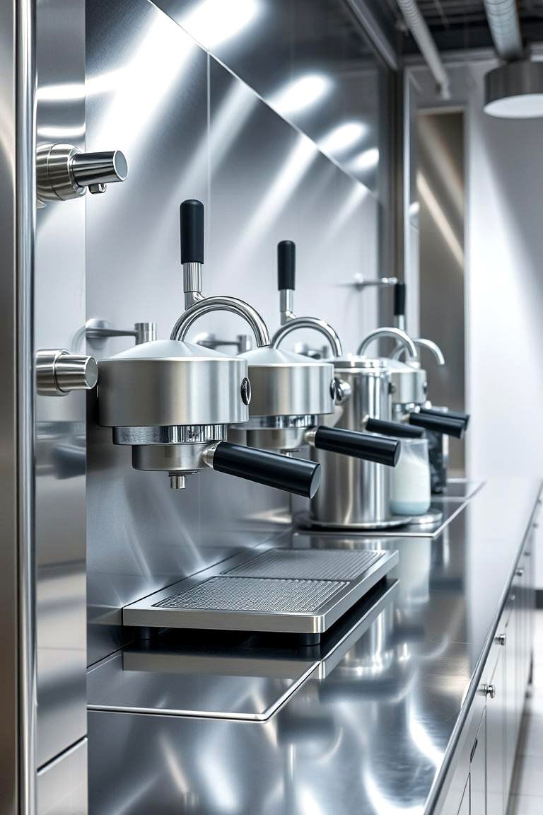 Sleek Stainless Steel Station - 24 Office Coffee Station Ideas