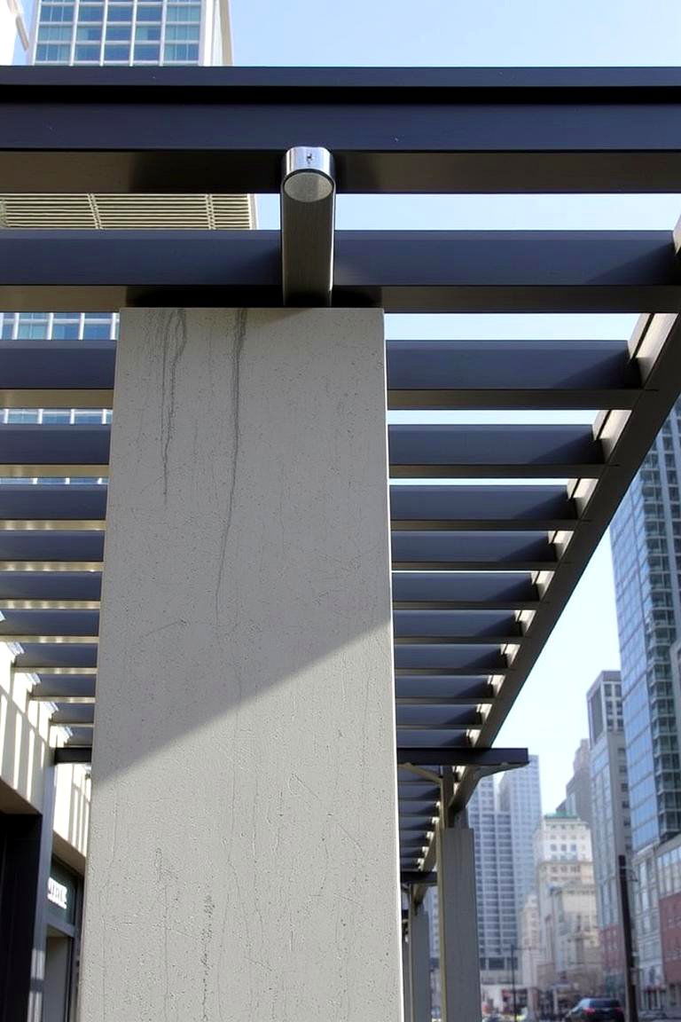 Sleek Urban Pergola - 24 Small Patio Pergola Ideas
