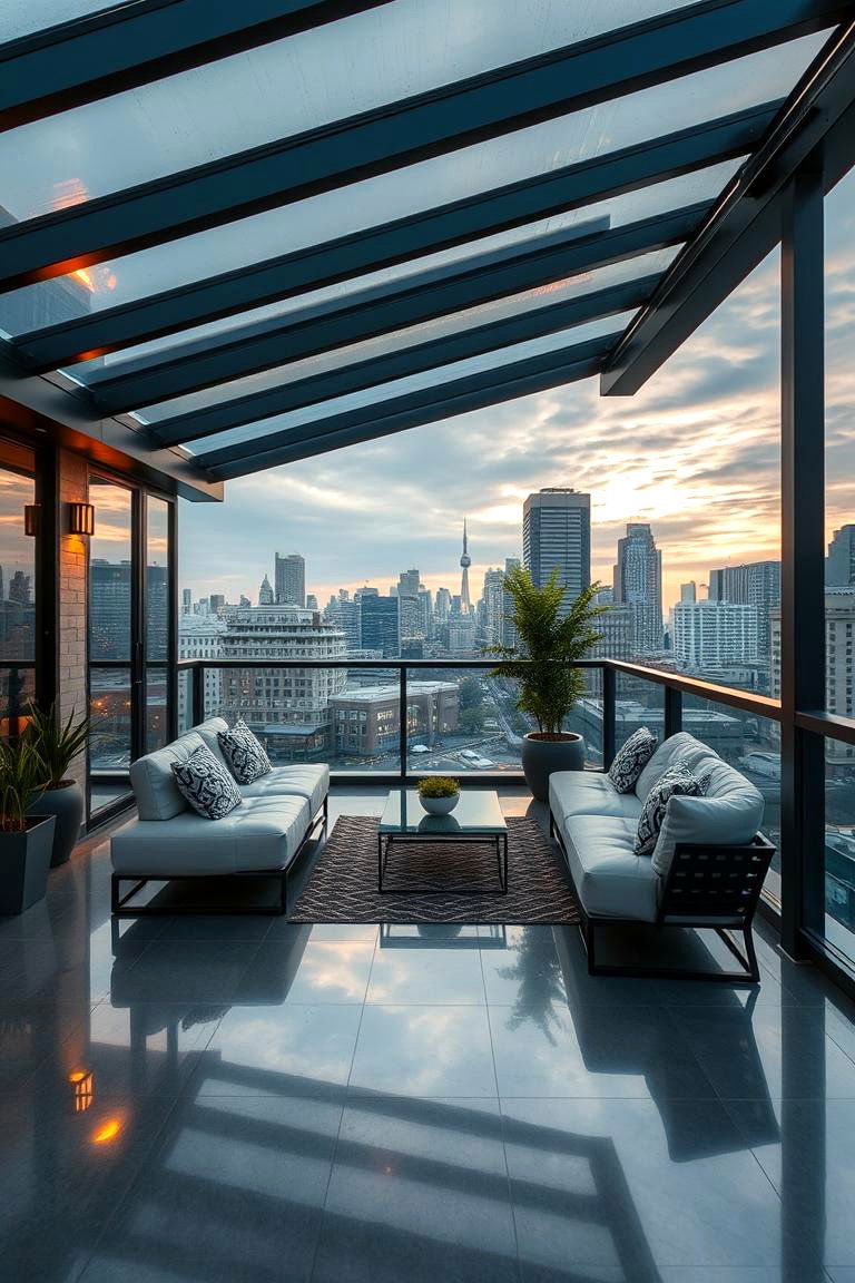 Sleek Urban Retreat - 24 Metal Roof Porch Design Ideas