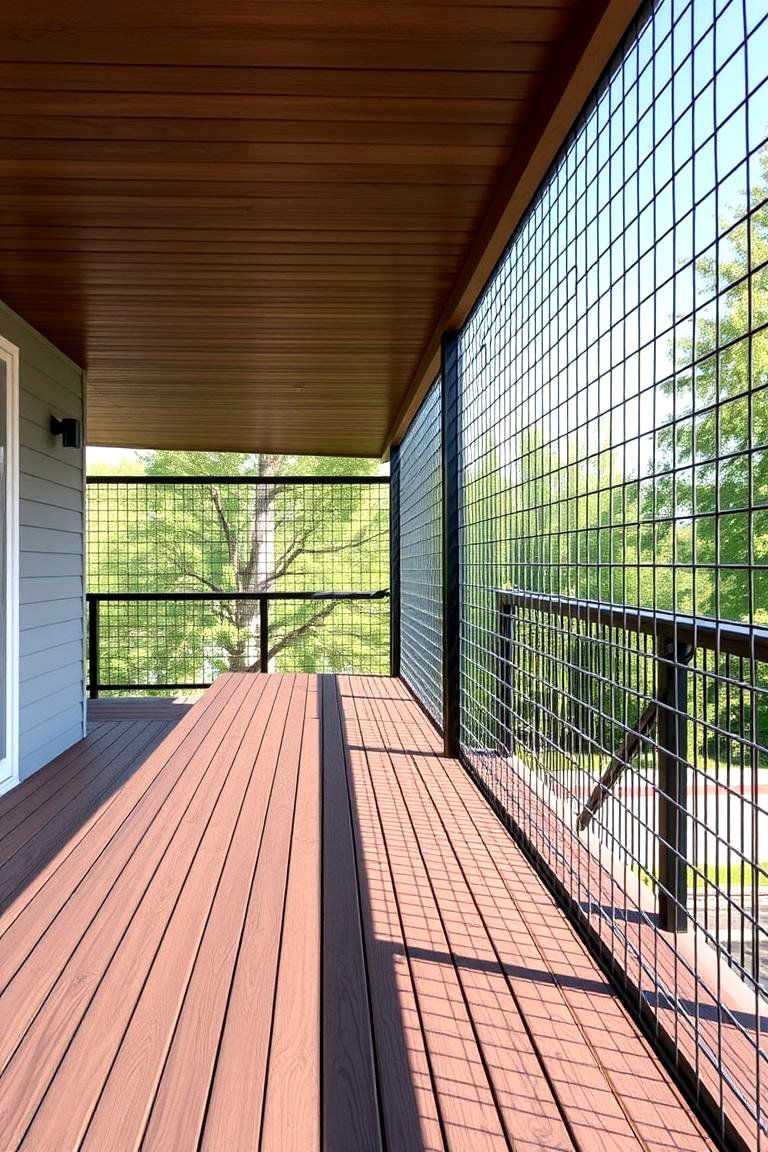 Sleek Vertical Railing Panels - 24 Hog Wire Deck Railing Ideas