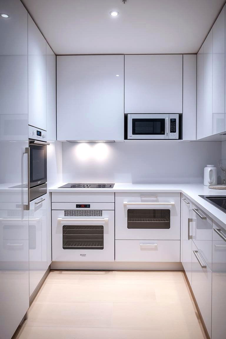 Sleek White Appliances Integration - 24 White Kitchen Ideas