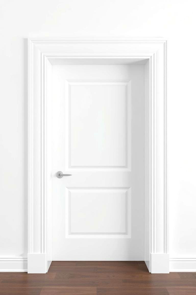 Sleek White Trim - 24 Door Trim Ideas