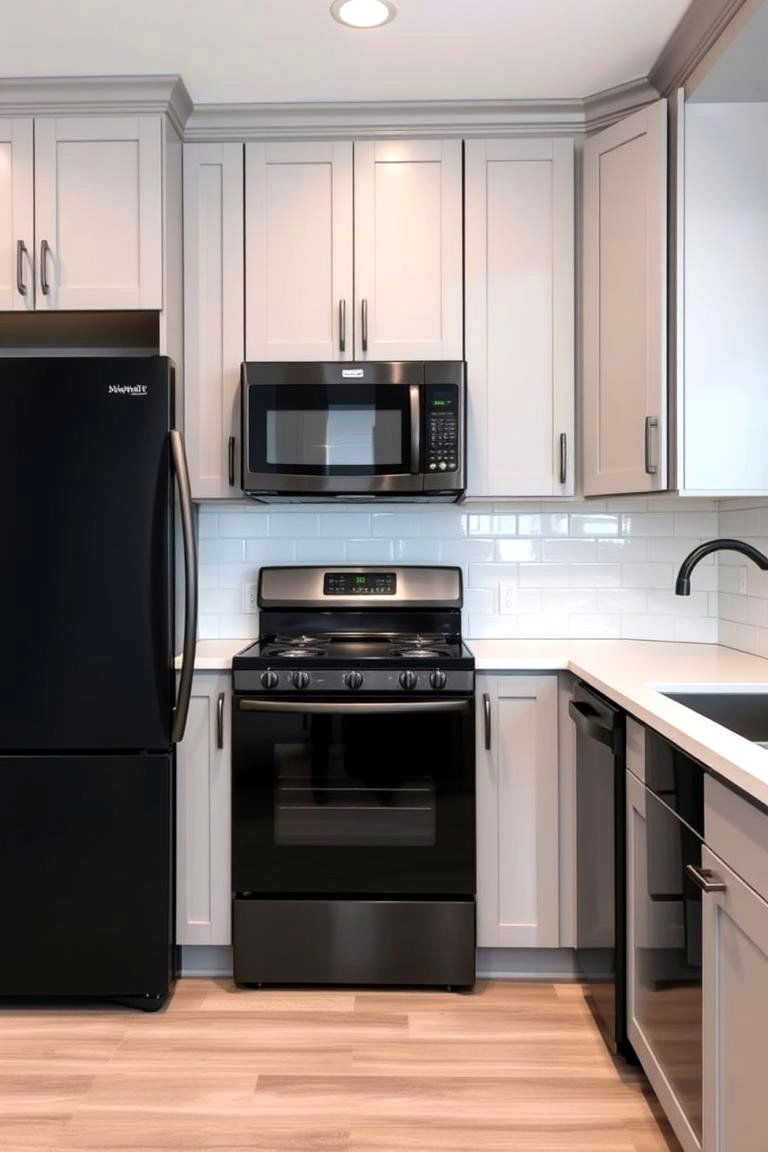 Sleek and Modern Aesthetic - 24 Kitchen With Black Appliances