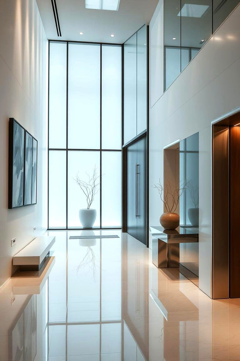 Sleek and Modern Entryway - 24 Entryway Ideas