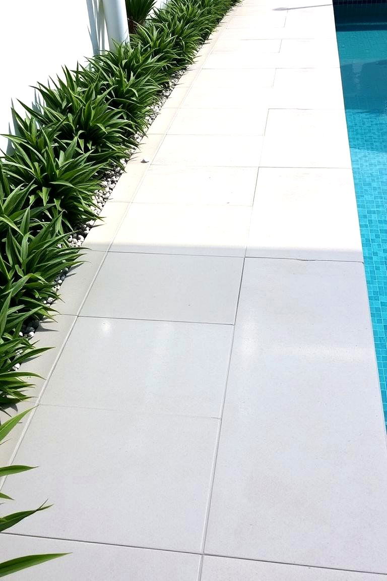 Sleek and Modern Minimalist Design - 24 Concrete Pavers Around Pool Ideas