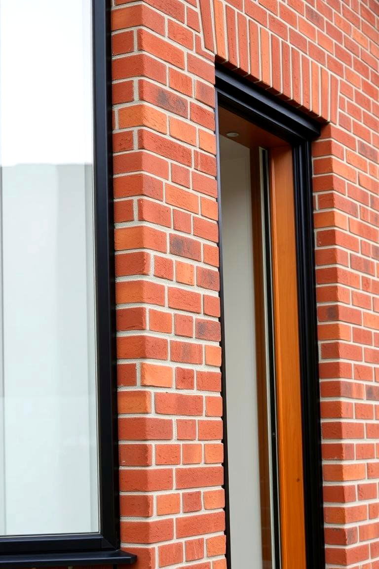 Sleek and Refined Look - 24 Red Brick House with Black Trim Design Ideas