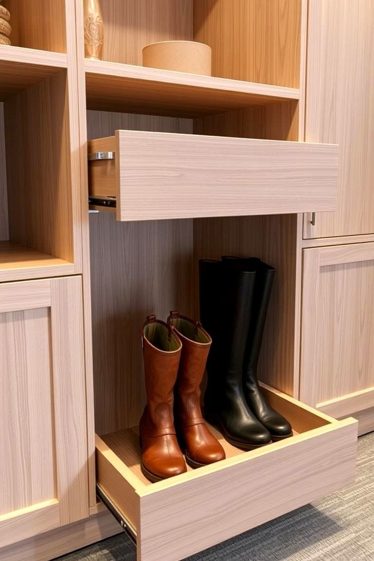 Slide Out Boot Drawers - 24 Boot Storage Ideas