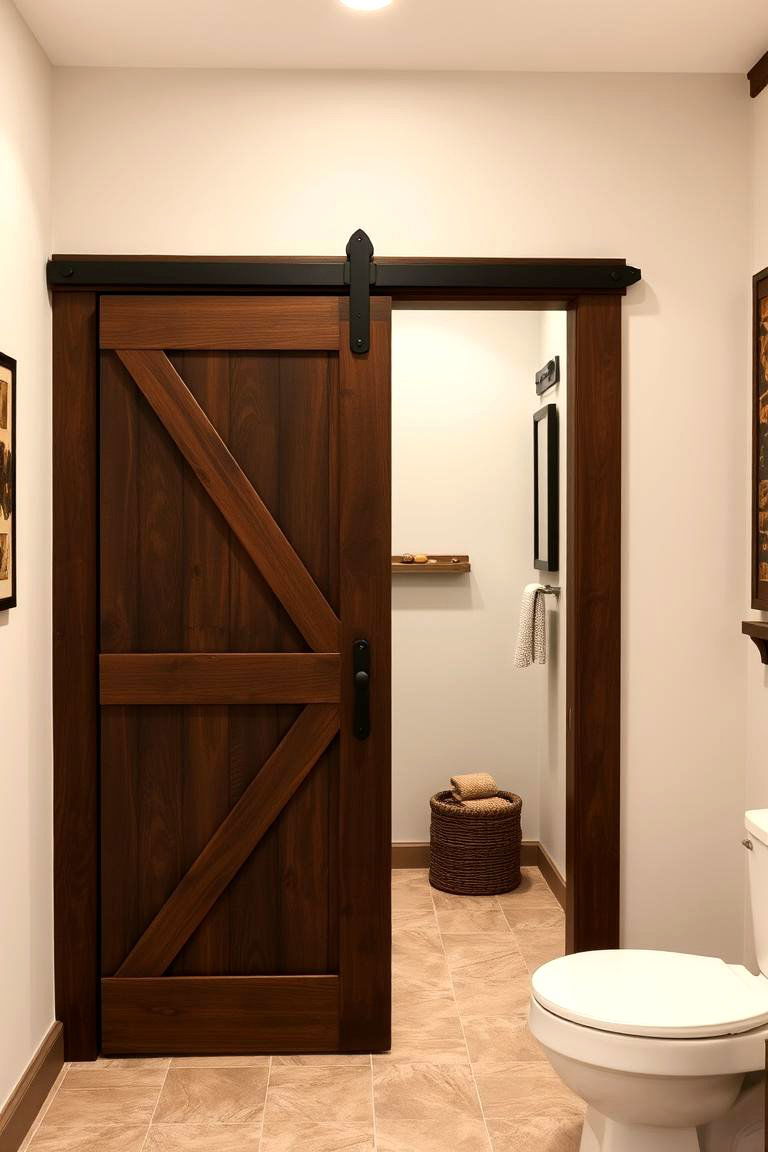 Sliding Barn Door - 24 Western Bathroom Ideas