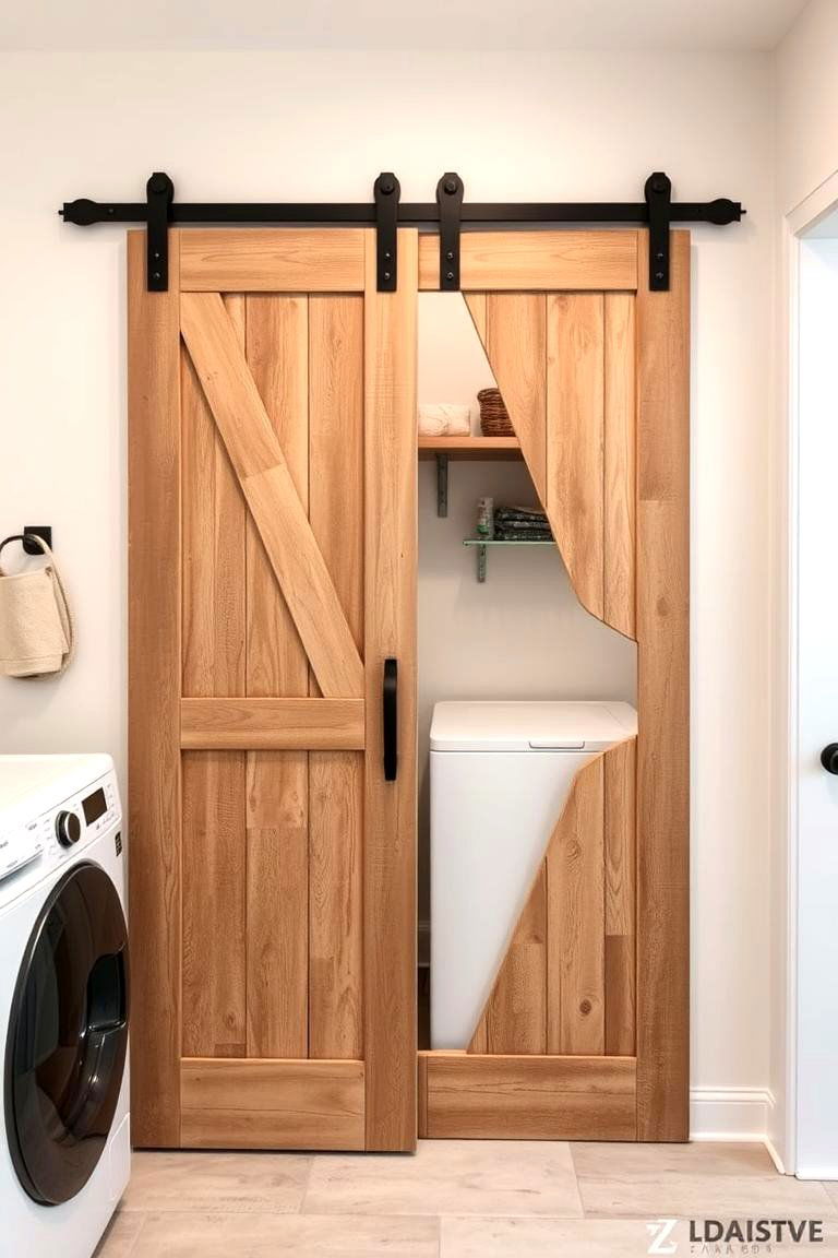 Sliding Barn Door Design - 24 Laundry Room Door Ideas