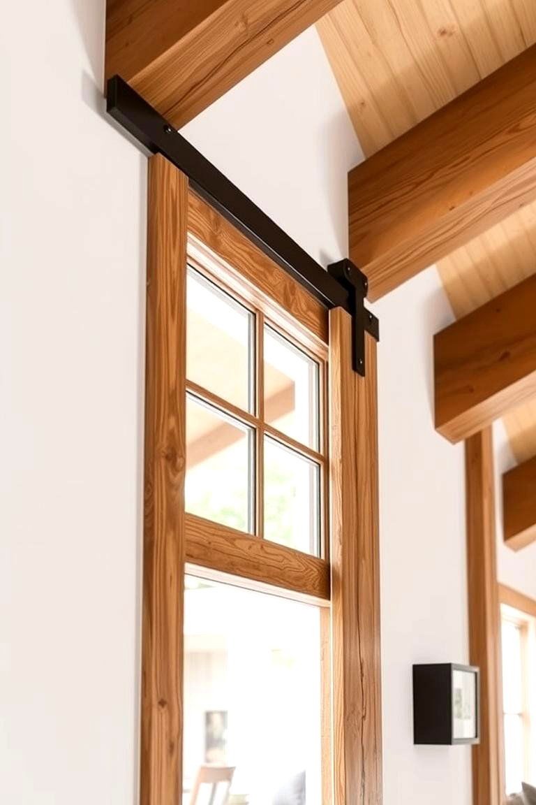 Sliding Barn Door Window Trim - 24 Farmhouse Interior Window Trim Ideas