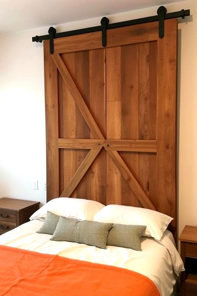 Sliding Barn Door - 24 No Headboard Ideas