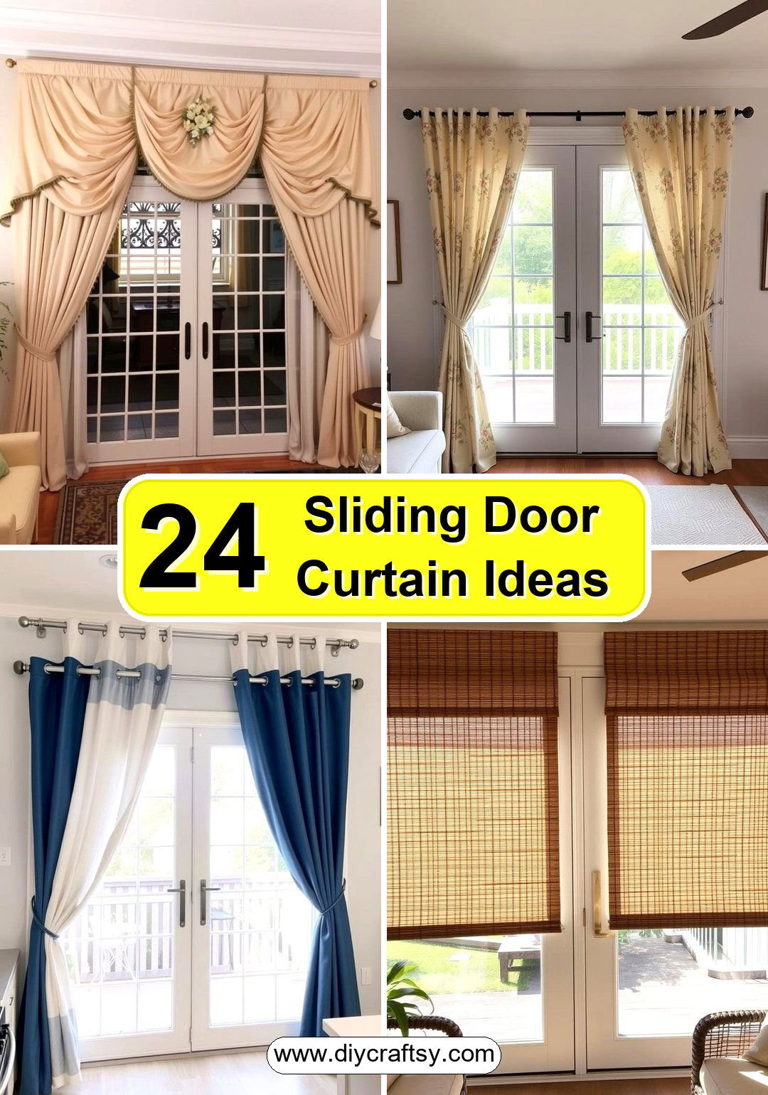 Sliding Door Curtain Ideas