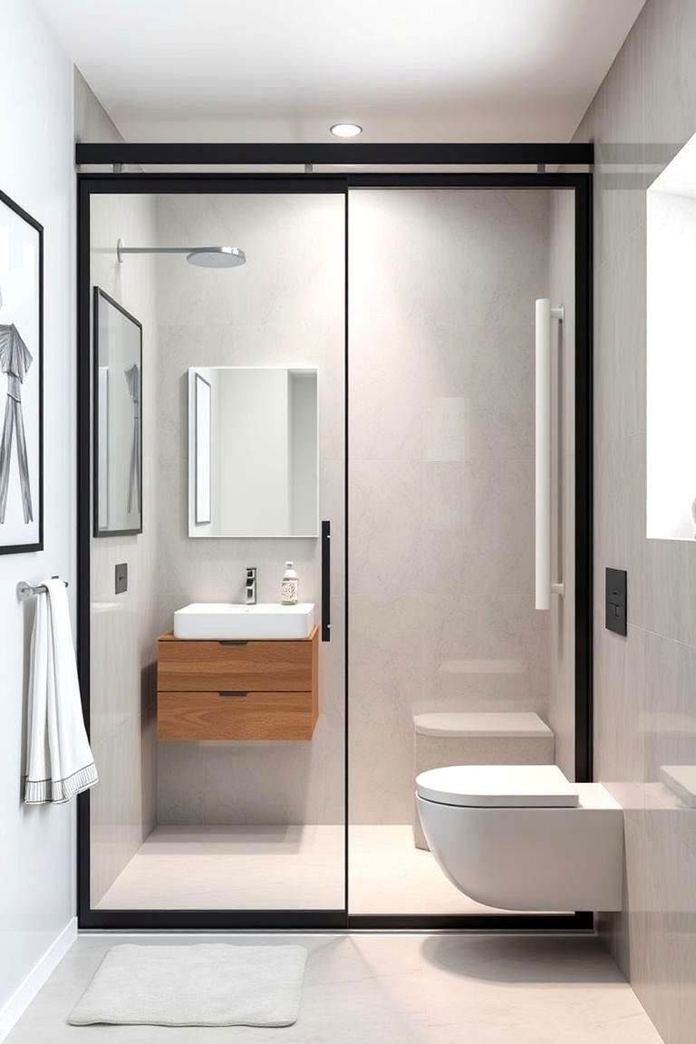 Sliding Door Solutions for Easy Access - 24 Handicap Bathroom Ideas