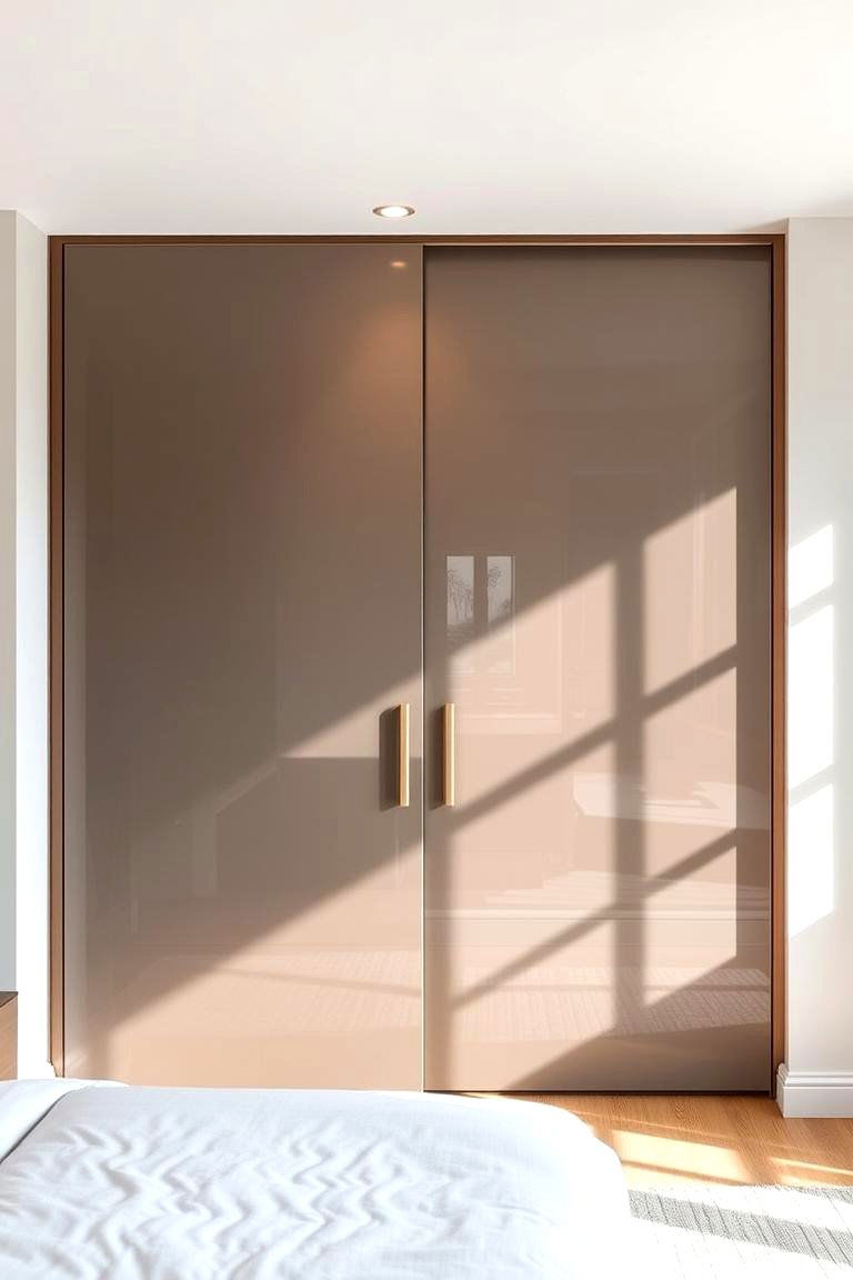 Sliding Door Wardrobe Elegance - 24 Built-in Wardrobe Ideas Around a Bed