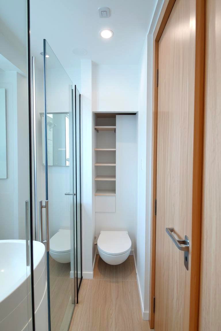 Sliding Doors for Space Efficiency - 24 Bathroom Closet Ideas