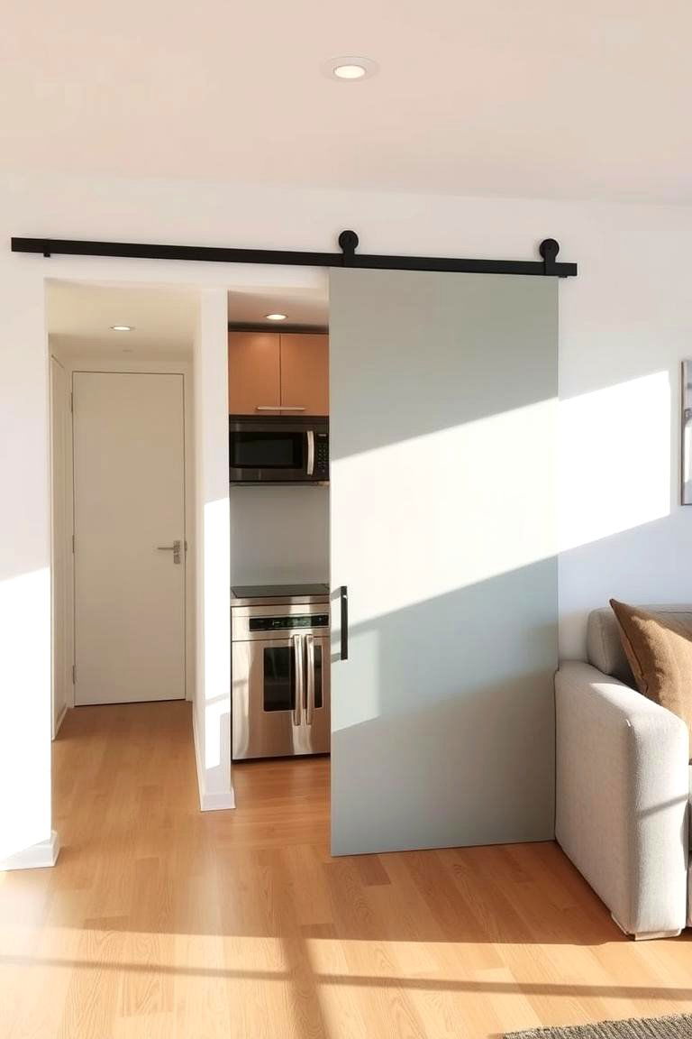 Sliding Doors to Maximize Floor Space - 24 Kitchenette Ideas