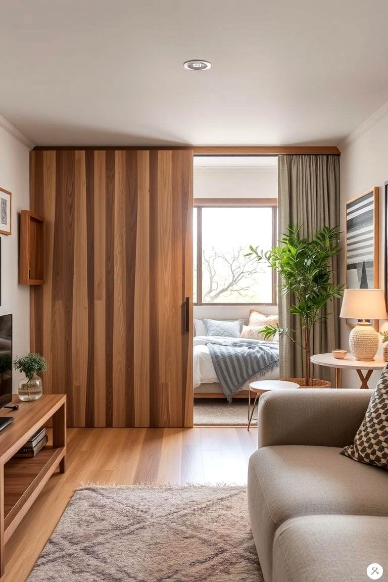 Sliding Doors - 24 Studio Apartment Ideas