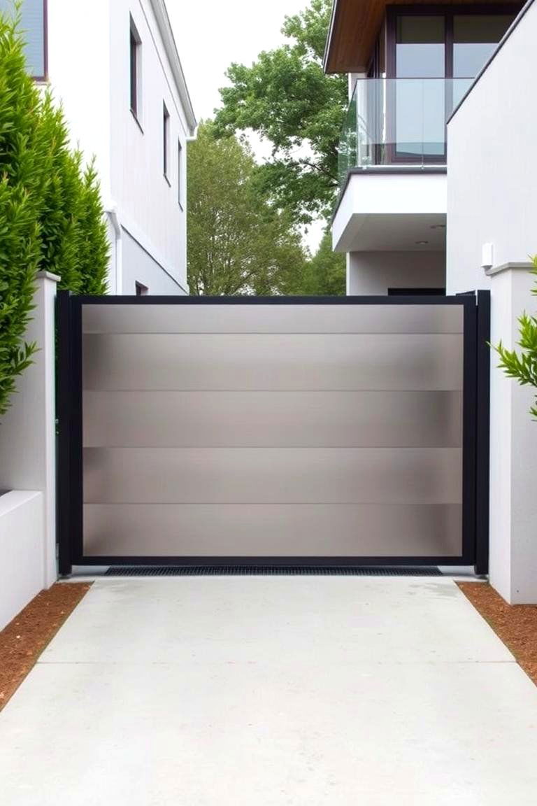 Sliding Gate for Space Saving Efficiency - 24 Fence Gate Ideas