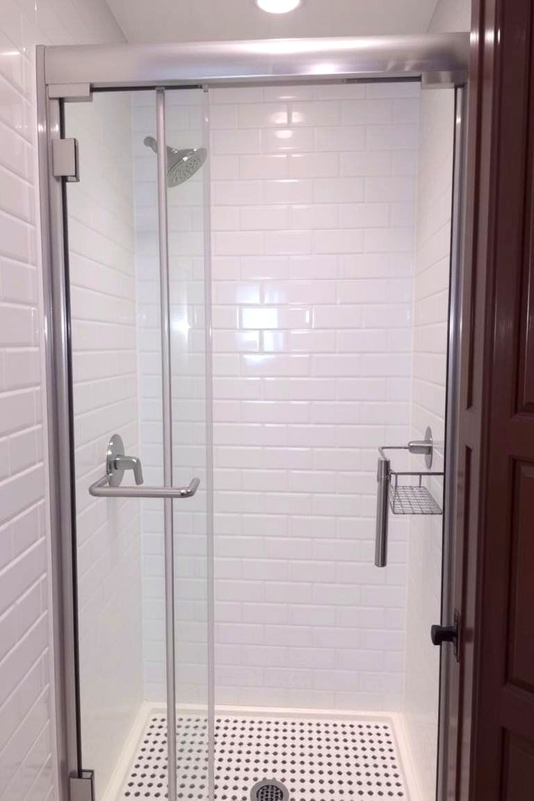 Sliding Glass Door Shower - 24 Small Bathroom Walk in Shower Ideas