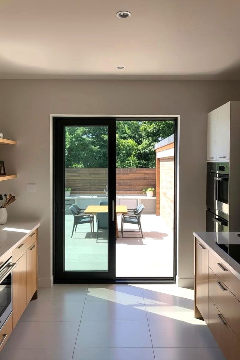 Sliding Glass Door Window - 24 Kitchen Window Ideas