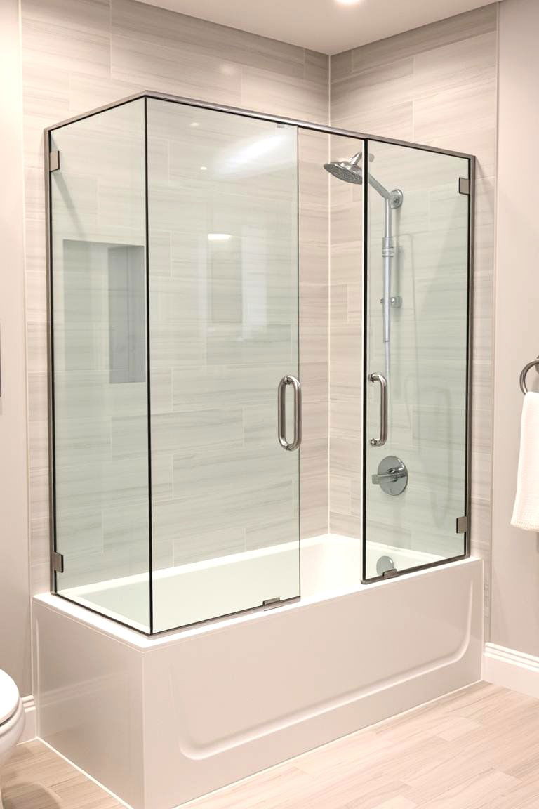 Sliding Glass Doors for Convenience - 24 Tub-shower Combo Ideas