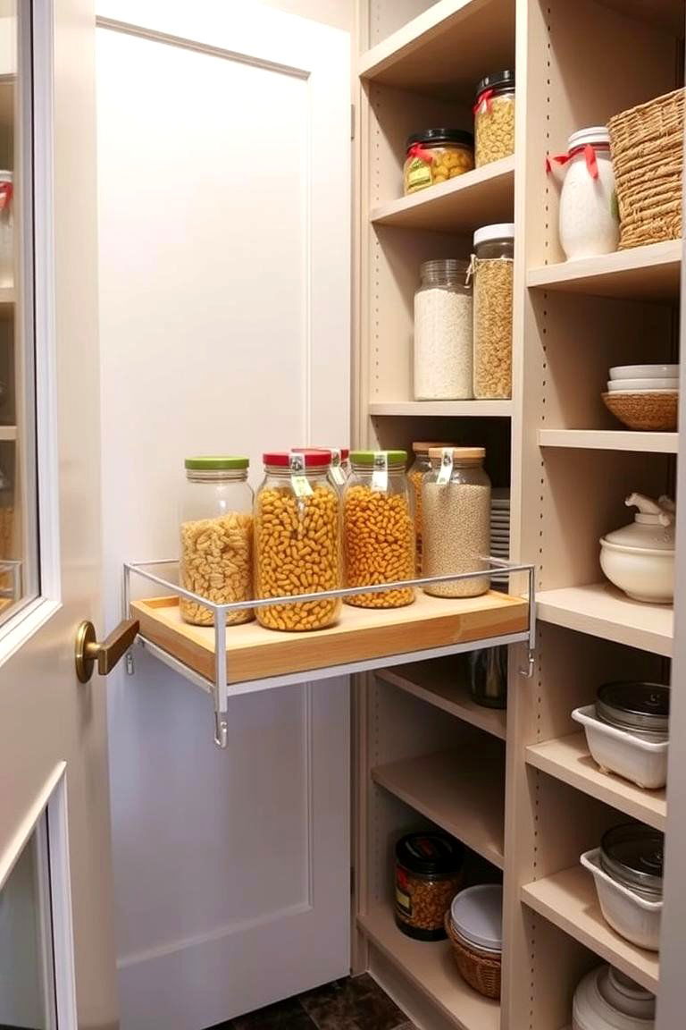Sliding Shelf System for Seamless Access - 24 Larder Cupboard and Pantry Ideas for Your Kitchen