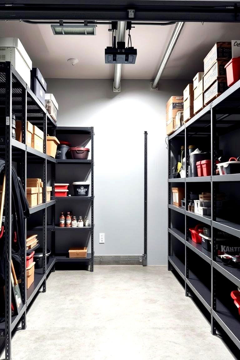 Sliding Shelves for Easy Access - 24 Garage Shelving Ideas