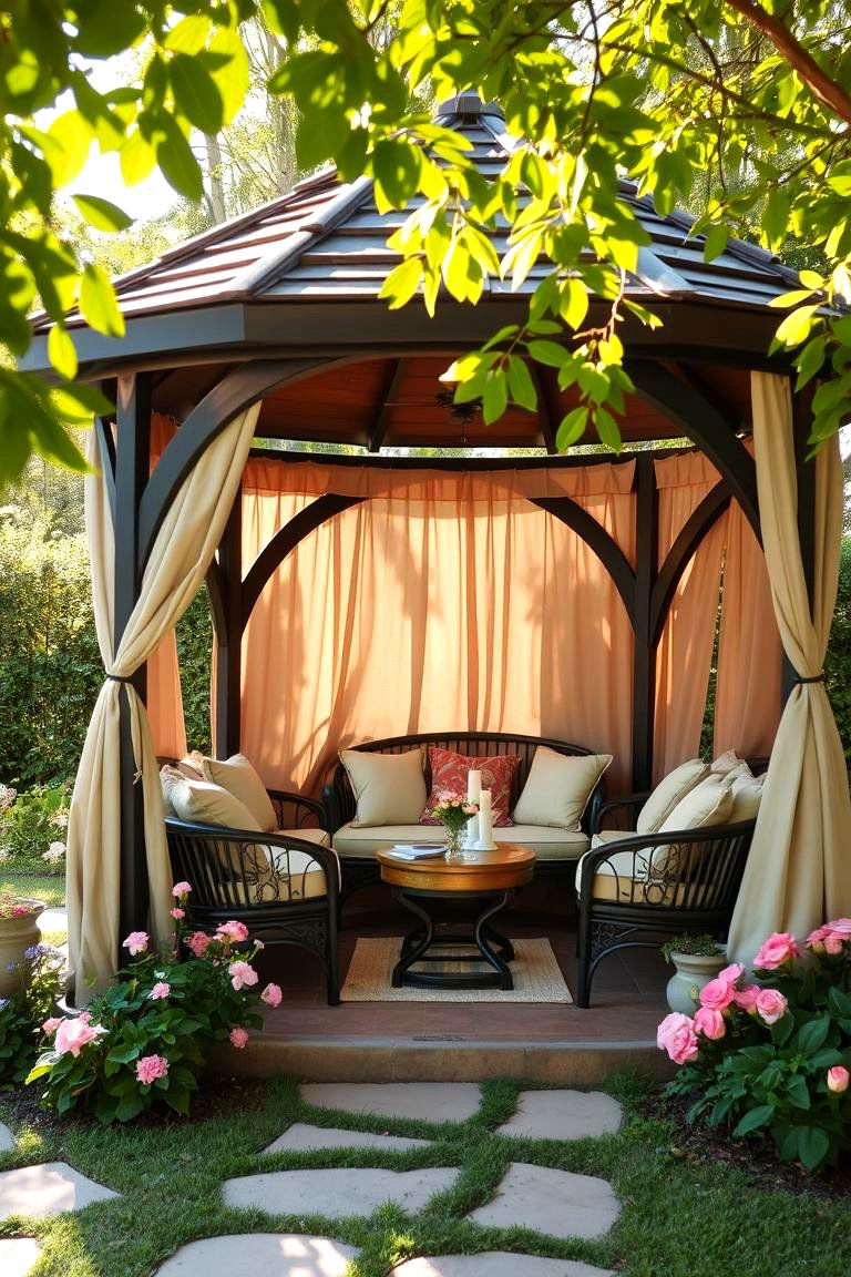 Small Cozy Gazebo - 24 Backyard Gazebo Ideas