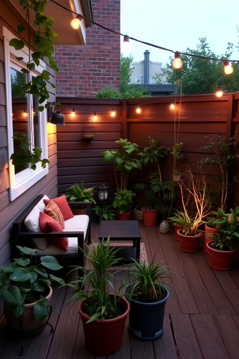Small Deck with Simple Seating - 24 Backyard Deck Ideas
