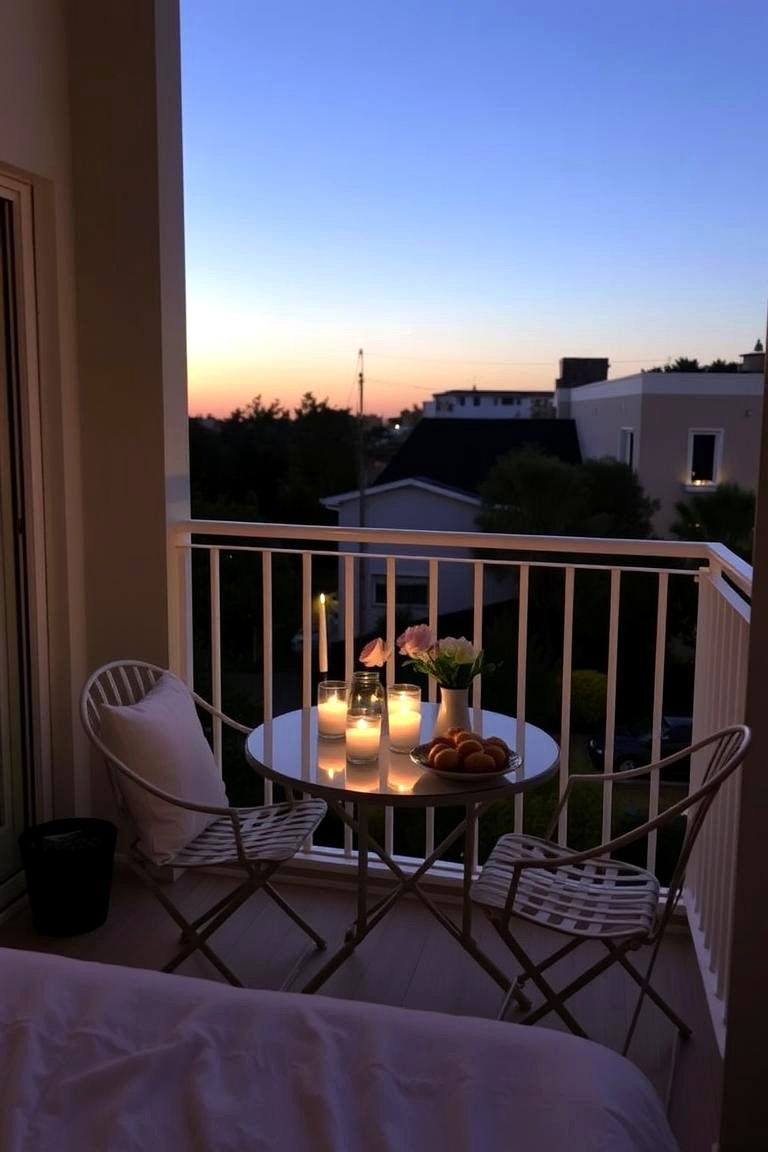 Small Dining Set for Balcony - 24 Bedroom Balcony Ideas