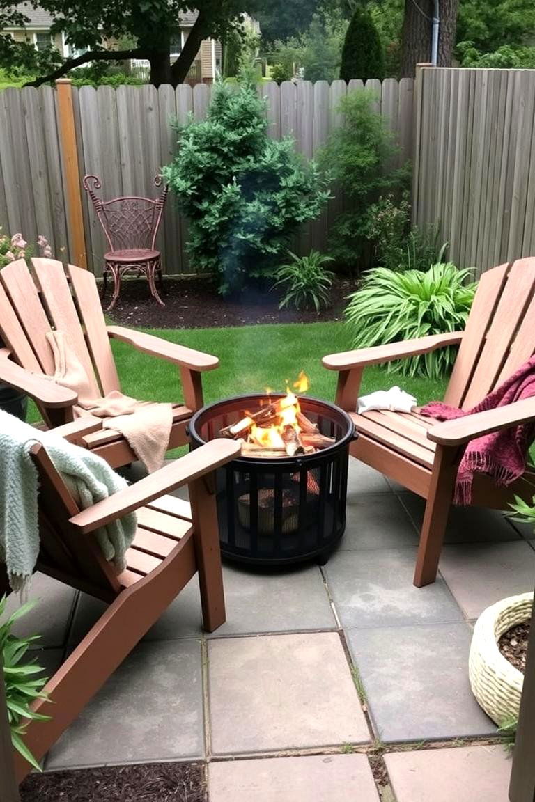 Small Fire Pit Gathering - 24 Small Backyard Patio Ideas