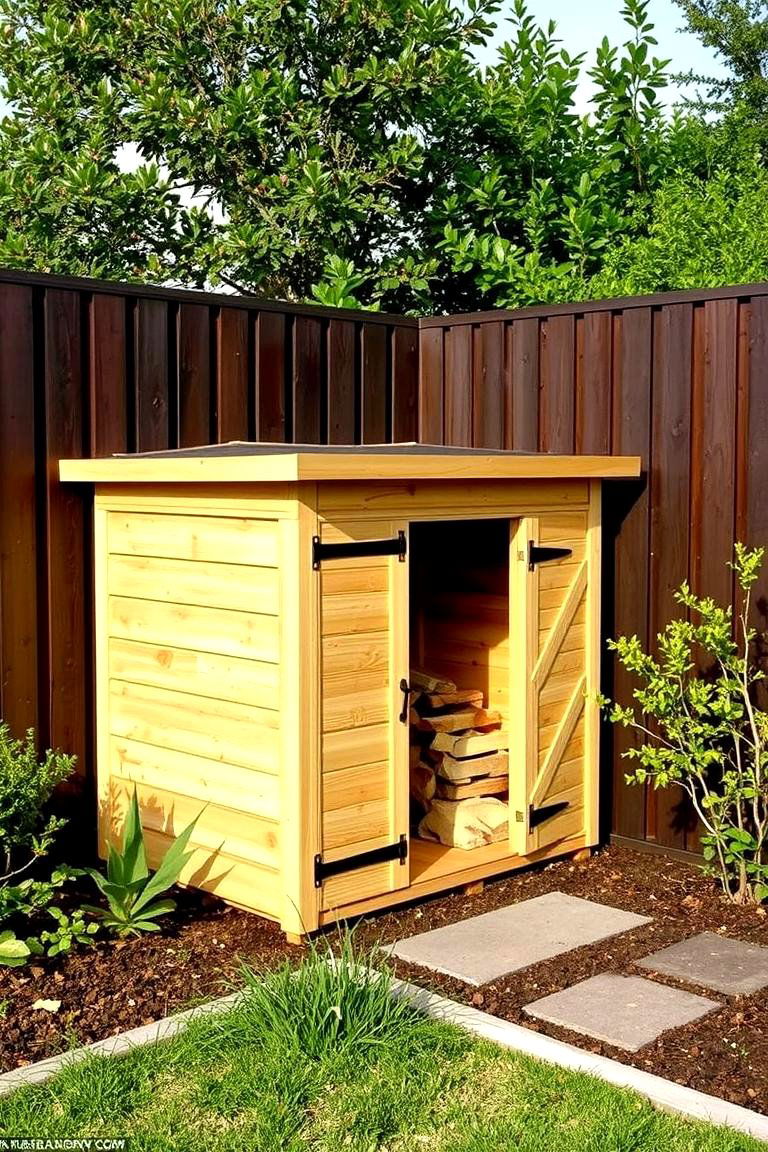 Small Footprint Wood Shed for Tight Spaces - 24 wood shed ideas