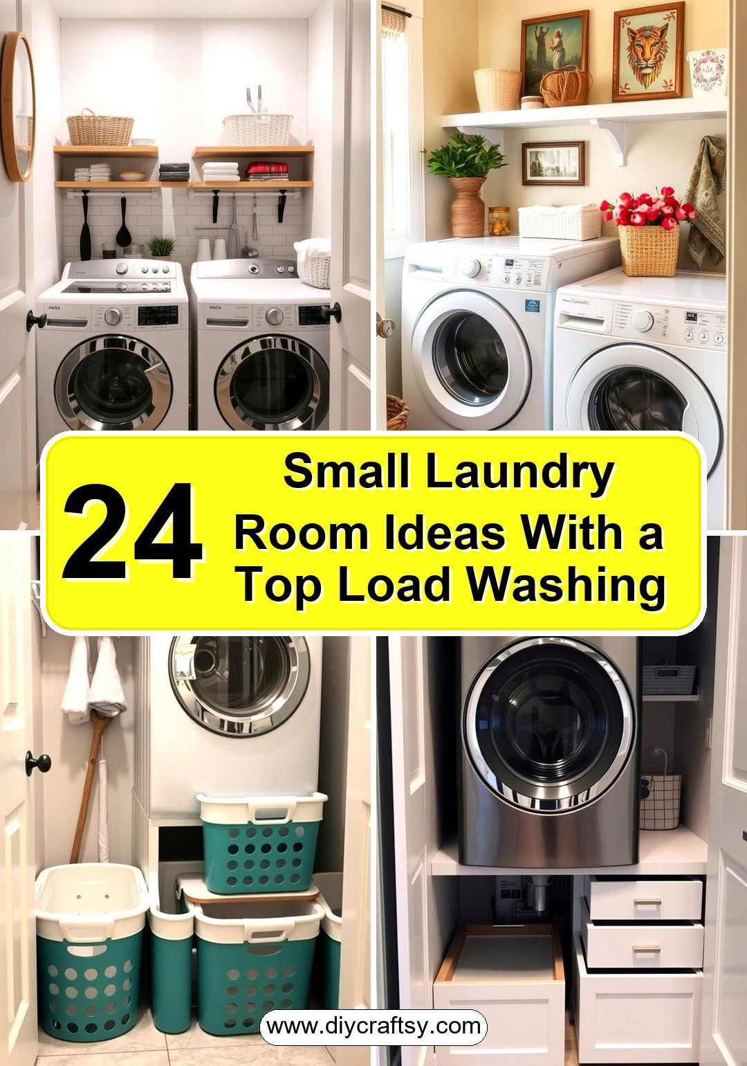 Small Laundry Room Ideas With a Top Load Washing Machine