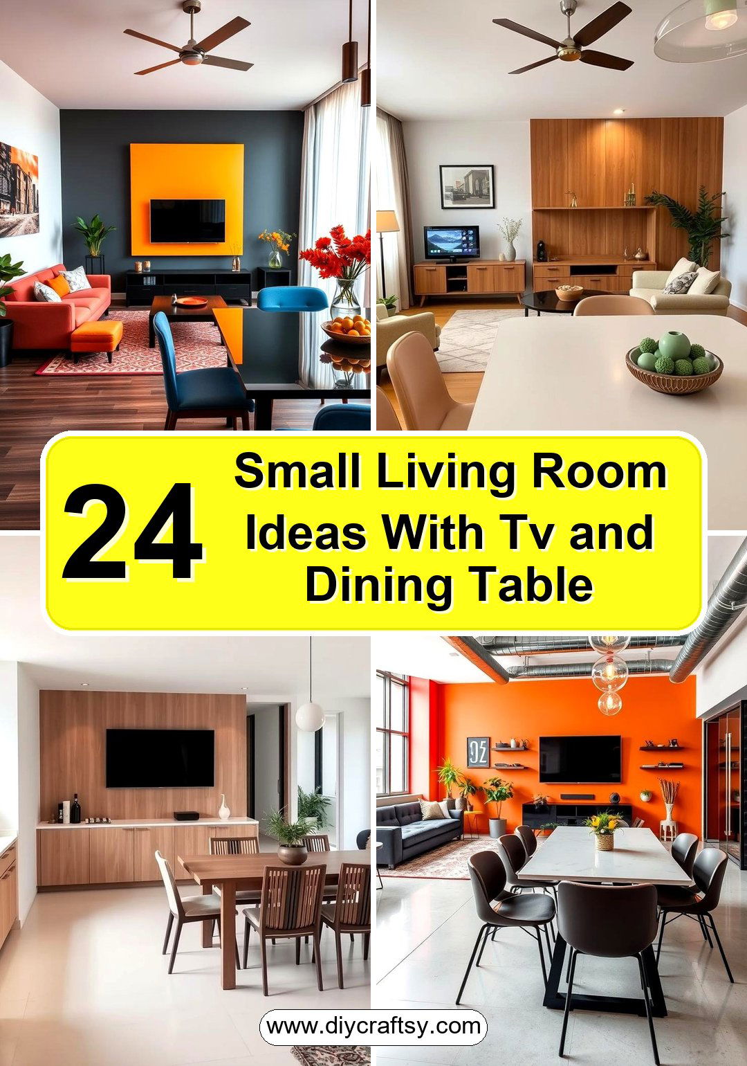 Small Living Room Ideas With Tv and Dining Table