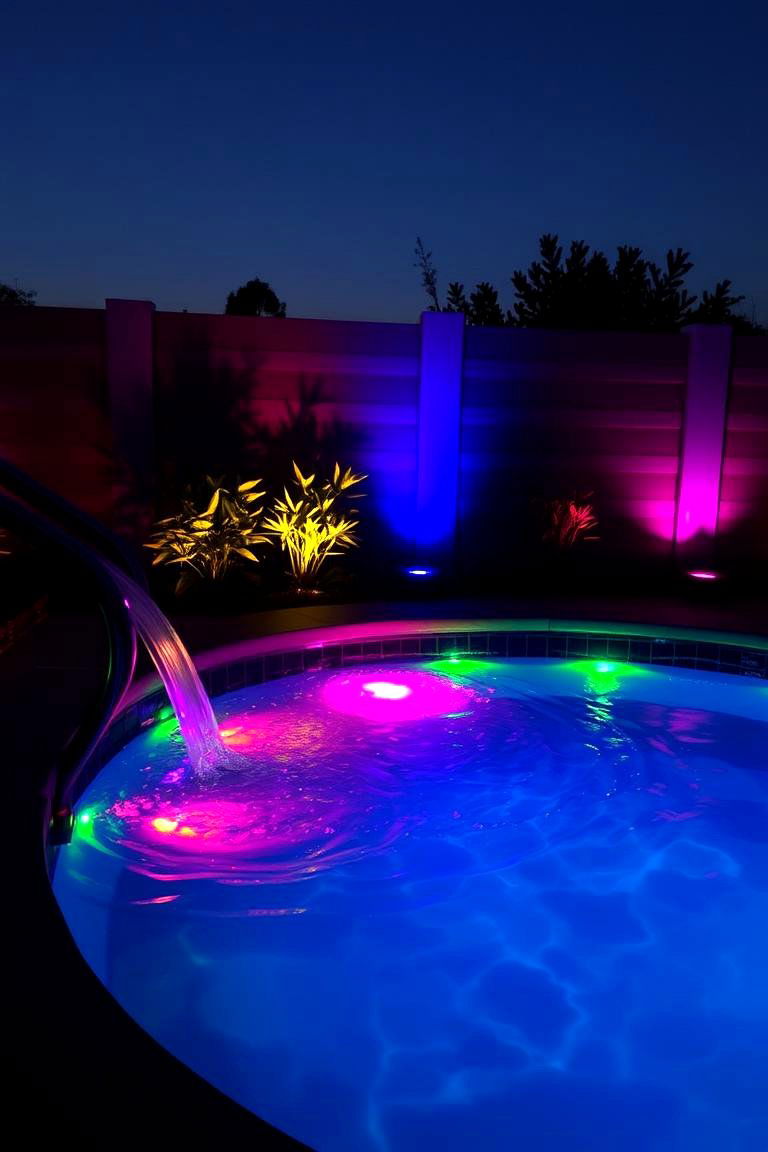 Small Pool with LED Lighting - 24 Small Pool Ideas