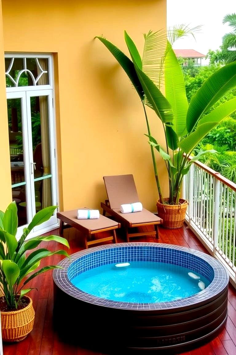 Small Poolside Oasis - 24 Balcony Ideas