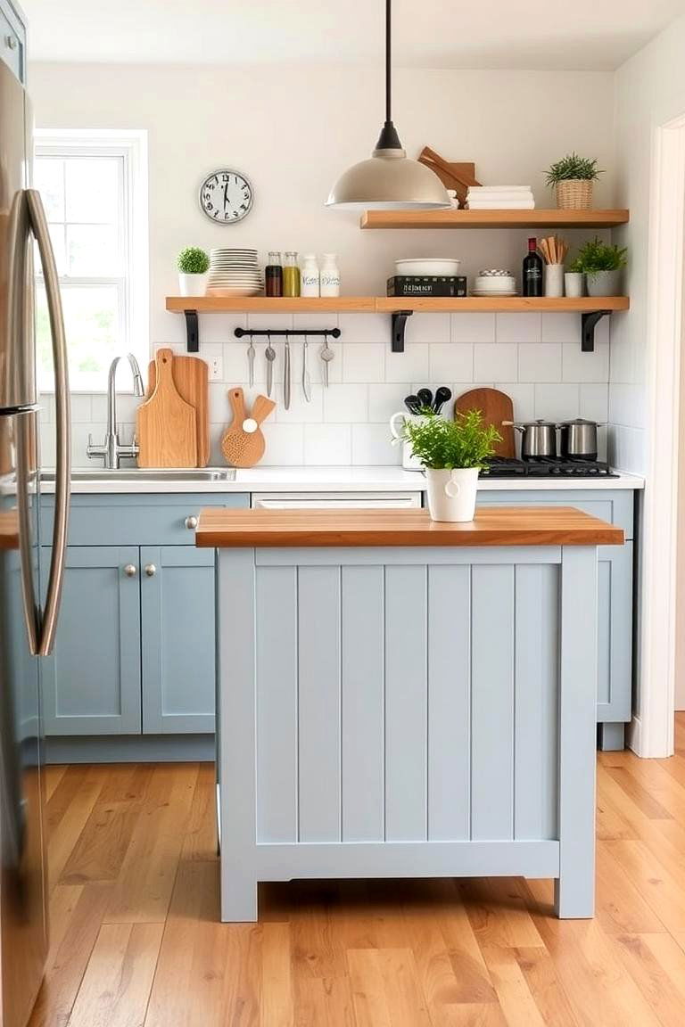 Small Shiplap Island for Compact Kitchens - 24 Shiplap Kitchen Island Ideas