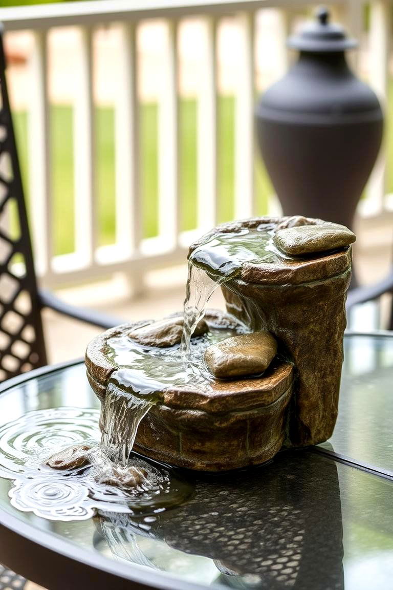 Small Tabletop Waterfall - 24 Backyard Waterfall Ideas