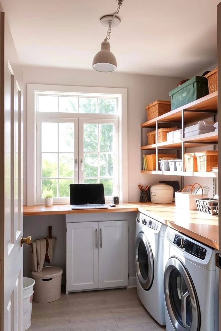 Small Utility Room with Window Views - 24 Small Utility Room Ideas